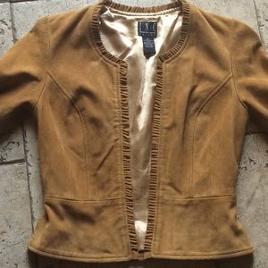 INC International Concepts Suede Leather Jacket